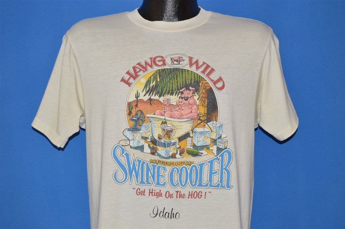 80Er Jahre Hawg Wild Swine Cooler T-Shirt Medium 80Er Jahre Hawg Wild Swine Cooler T-Shirt Medium von thecaptainsvintage