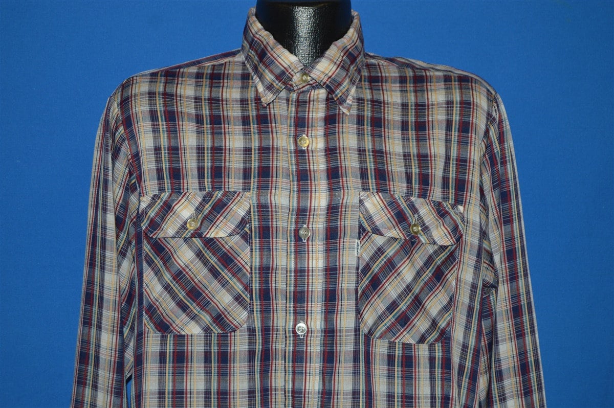 80Er Jahre Levi's Blau Weiß Rotes Kariertes Button Up Shirt Large 80Er Jahre Levi's Blau Weiß Rotes Kariertes Button Up Shirt Large von thecaptainsvintage