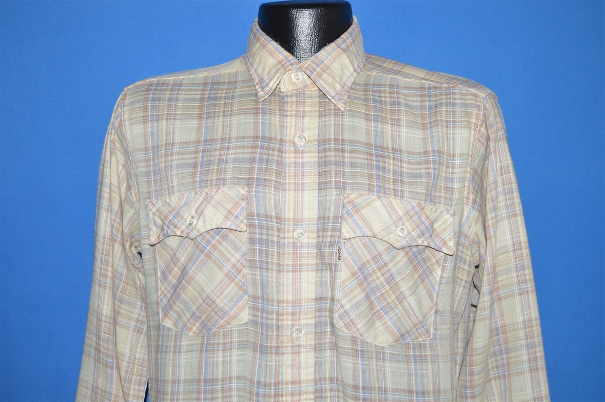 80Er Jahre Levi's Braun Blau Kariertes Hemd Medium 80Er Jahre Levi's Braun Blau Kariertes Hemd Medium von thecaptainsvintage
