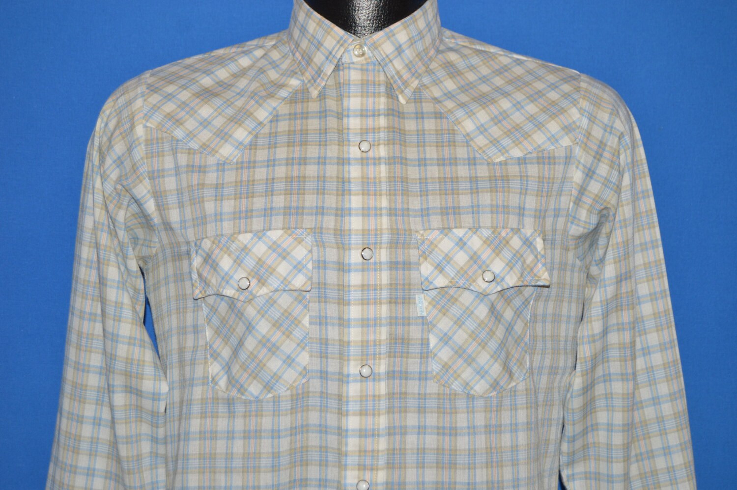 80Er Jahre Levi's Jugendstil Shirt Grün Weiss Gr. 16 von thecaptainsvintage