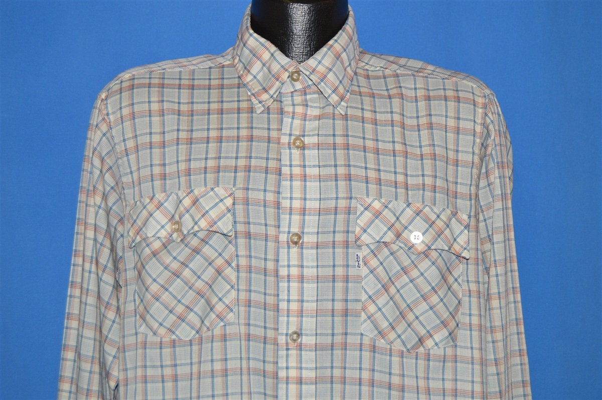 80Er Jahre Levi's Kariertes Button-Down-Hemd Herren Large 80Er Jahre Levi's Kariertes Button-Down-Hemd Herren Large von thecaptainsvintage