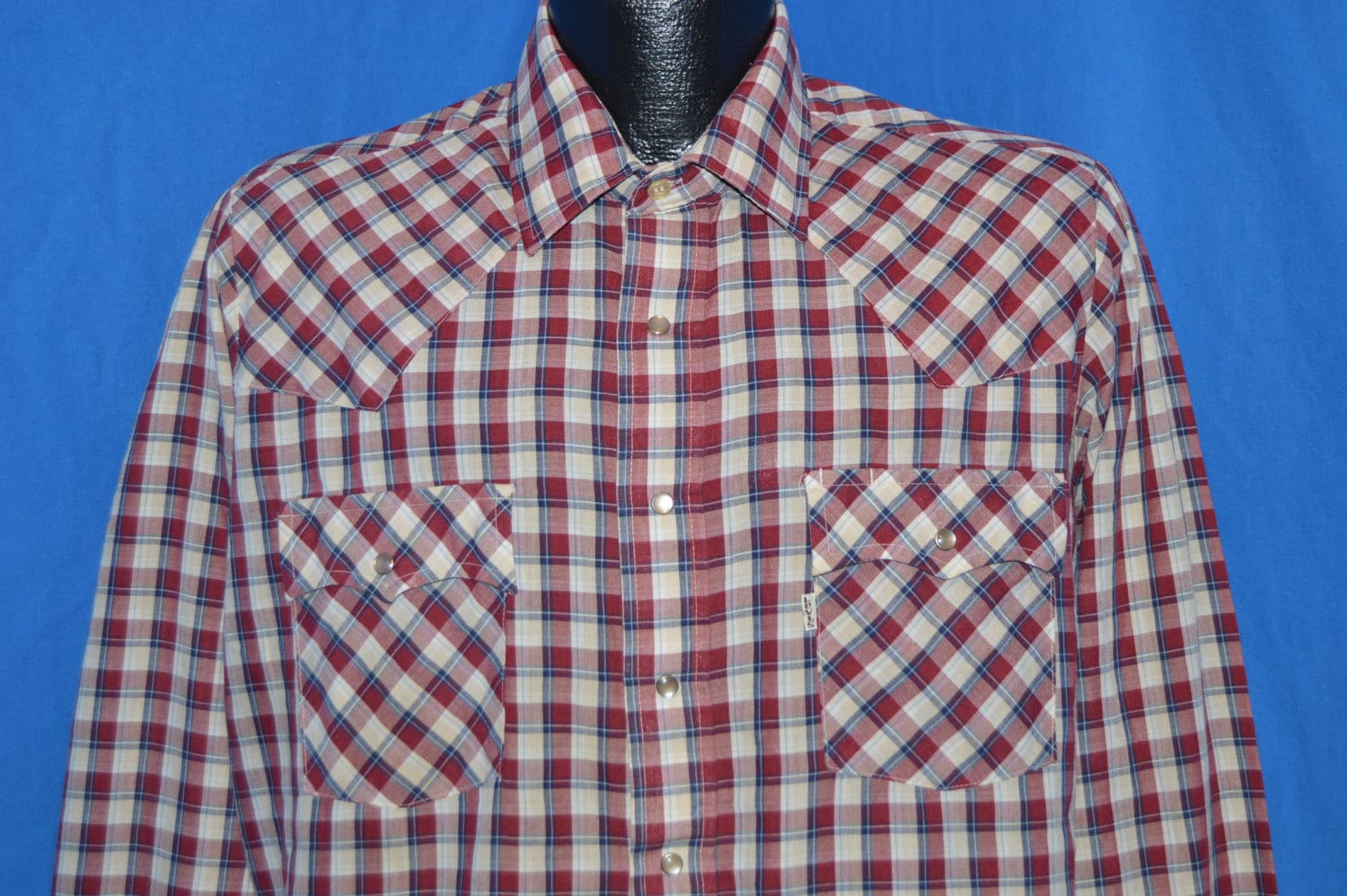 80Er Jahre Levi's Kariertes Western Pearl Snap Cowboy Shirt Large 80Er Jahre Levi's Kariertes Western Pearl Snap Cowboy Shirt Large von thecaptainsvintage