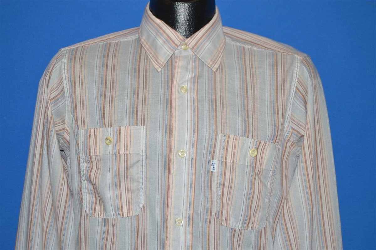 80Er Jahre Levi's Rosa Braun Gestreiftes Hemd Small/Medium 80Er Jahre Levi's Rosa Braun Gestreiftes Hemd Small/Medium von thecaptainsvintage
