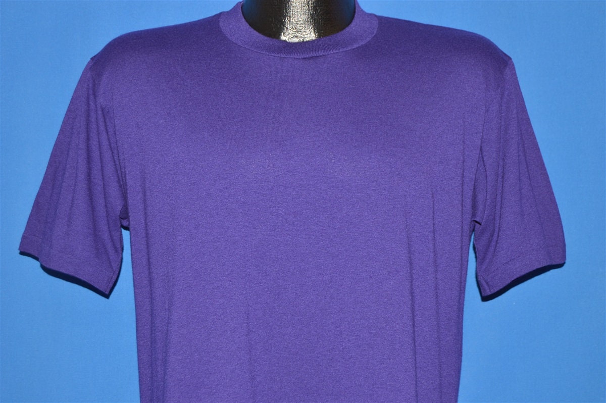80Er Jahre Lila Blank Jerzees T-Shirt Large von thecaptainsvintage
