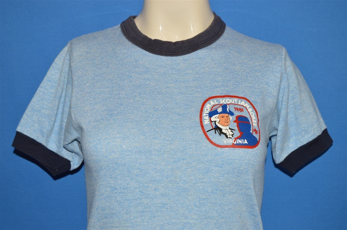 80Er Jahre Pfadfinder National Jamboree 1981 Ringer T-Shirt Extra Small 80Er Jahre Pfadfinder National Jamboree 1981 Ringer T-Shirt Extra Small von thecaptainsvintage