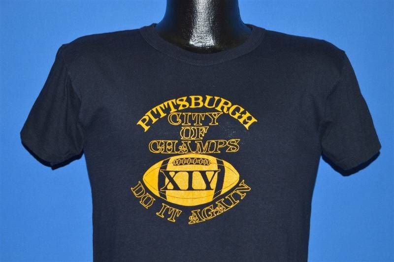 80Er Jahre Pittsburgh Steelers Super Bowl Xiv T-Shirt Small von thecaptainsvintage