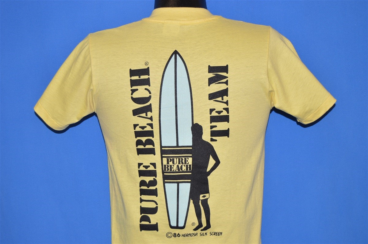 80Er Jahre Pure Beach Team California T-Shirt Klein 80Er Jahre Pure Beach Team California T-Shirt Klein von thecaptainsvintage