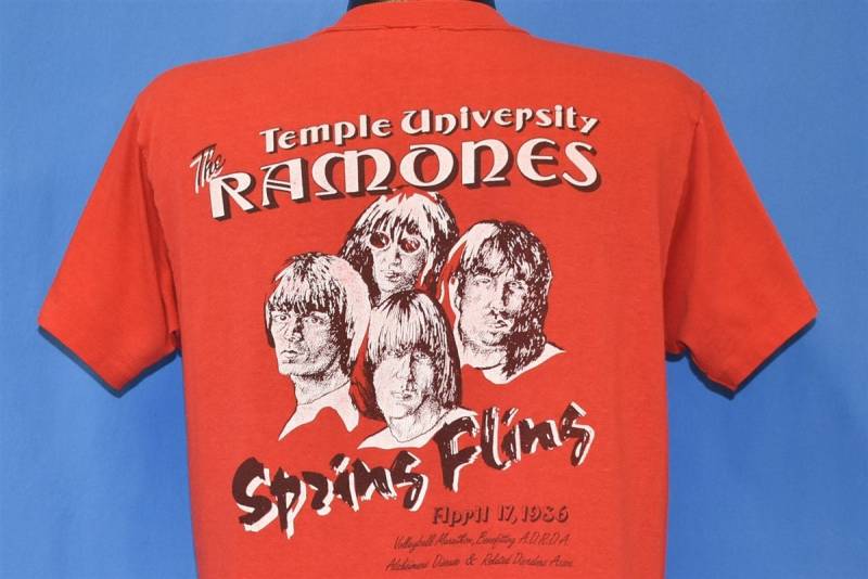 80Er Jahre Ramones Tempel Universität Frühling Fling 1986 Pi Lambda Phi T-Shirt Large von thecaptainsvintage