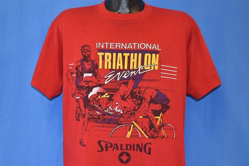 80Er Jahre Spalding International Trietchen Event Rennen T-Shirt Extra Large von thecaptainsvintage