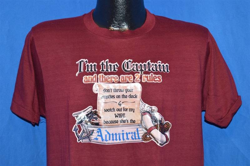 80Er Jahre T-Shirt Medium Ich Bin Der Kapitän 80Er Jahre T-Shirt Medium Ich Bin Der Kapitän von thecaptainsvintage
