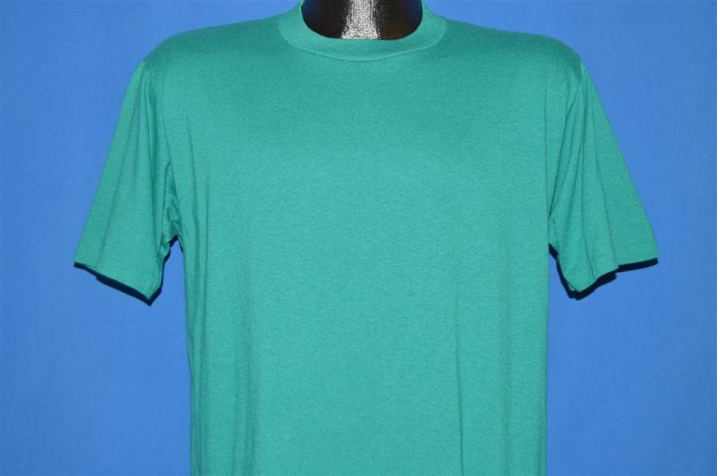 80Er Jahre Teal Blank Jerzees T-Shirt Large von thecaptainsvintage