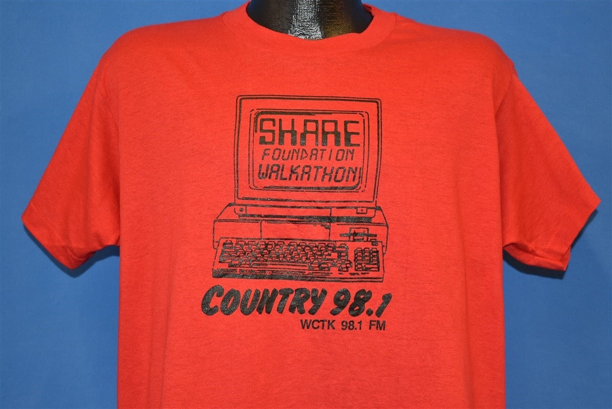 80Er Jahre Teilen Foundation Walkathon Wctk 98.1 T-Shirt Extra Large von thecaptainsvintage