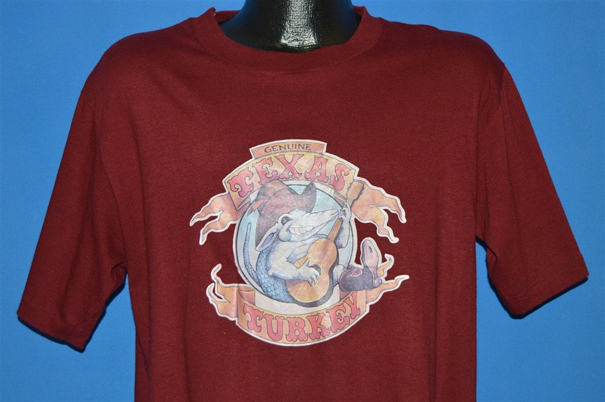 80Er Jahre Texas Türkei Gürteltier T-Shirt Large 80Er Jahre Texas Türkei Gürteltier T-Shirt Large von thecaptainsvintage