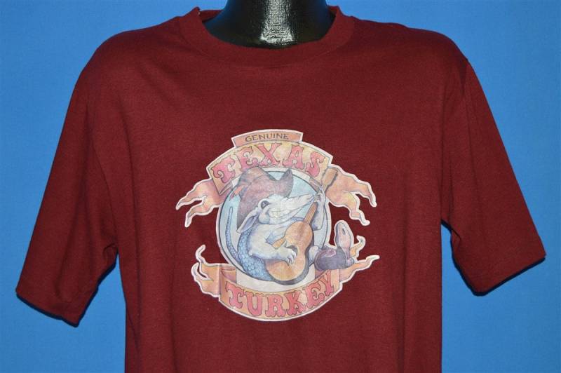 80Er Jahre Texas Türkei Gürteltier T-Shirt Large 80Er Jahre Texas Türkei Gürteltier T-Shirt Large von thecaptainsvintage