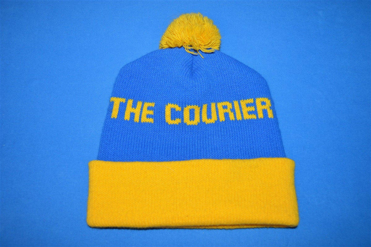 80Er Jahre The Courier Zeitungs Bommel Wintermütze 80Er Jahre The Courier Zeitungs Bommel Wintermütze von thecaptainsvintage