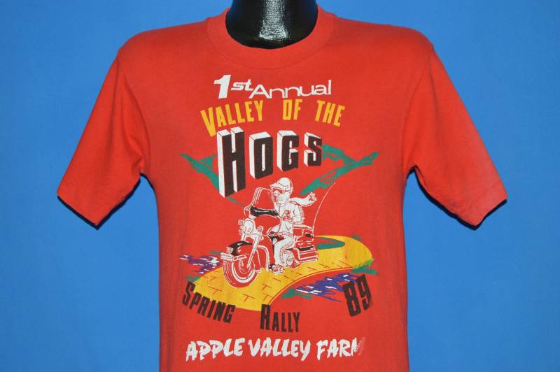 80Er Jahre Valley Of The Hogs Frühjahrs Kundgebung 1989 T-Shirt S von thecaptainsvintage
