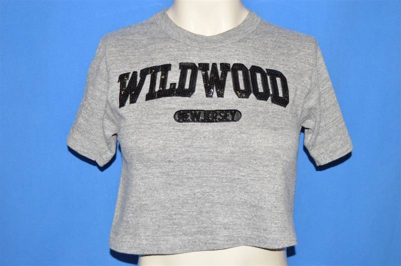 80Er Jahre Wildwood New Jersey Rayon Crop Top T-Shirt Klein 80Er Jahre Wildwood New Jersey Rayon Crop Top T-Shirt Klein von thecaptainsvintage