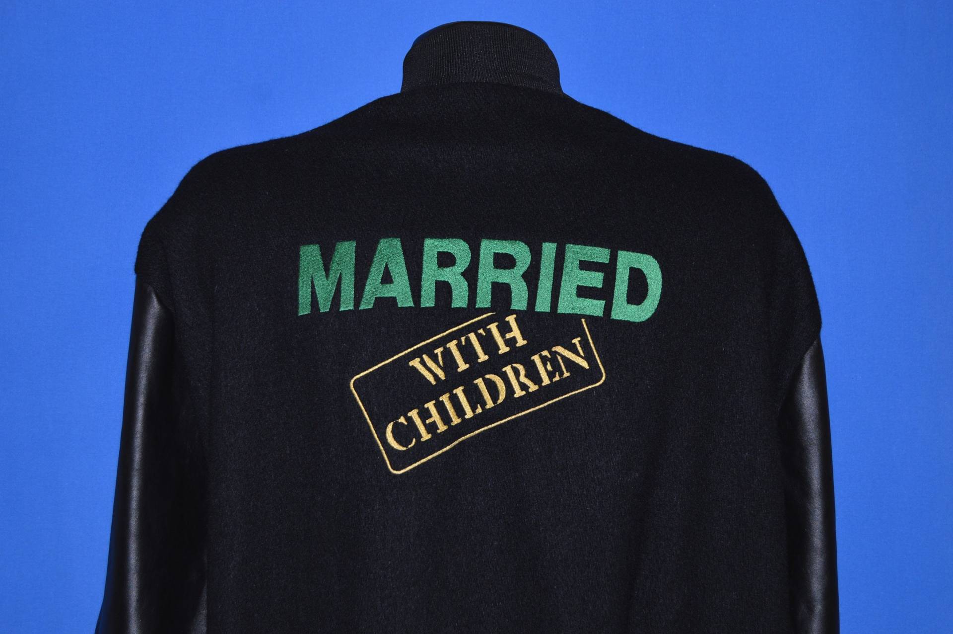 80Er Verheiratet Mit Kindern Woll Und Leder Crew Jacket Extra Large 80Er Verheiratet Mit Kindern Woll Und Leder Crew Jacket Extra Large von thecaptainsvintage