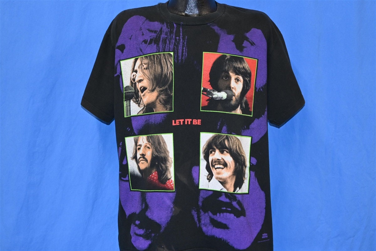 90Er Jahre Beatles Let It Be Paul John Ringo George Rock Band Musik T-Shirt Extra Large von thecaptainsvintage