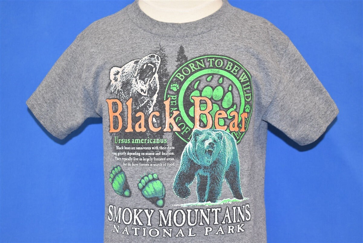 90Er Jahre Black Bear Smoky Mountains T-Shirt Jugend Medium von thecaptainsvintage