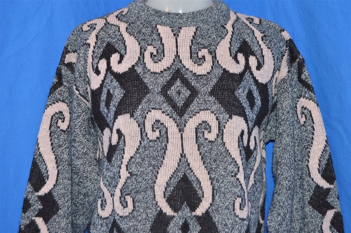 90Er Jahre Justin Allen Grau Pink Vintage Diamanten Muster Hässliches Sweatshirt Damen Medium 90Er Jahre Justin Allen Grau Pink Vintage Diamanten Muster Hässliches Sweatshirt Damen Medium von thecaptainsvintage