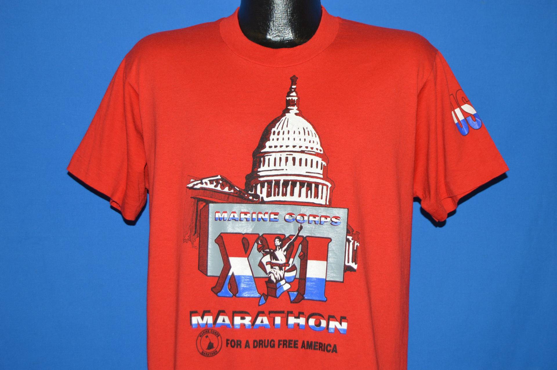 90Er Jahre Marine Corps Marathon For Droge-Freies Amerika T-Shirt Large 90Er Jahre Marine Corps Marathon For Droge-Freies Amerika T-Shirt Large von thecaptainsvintage