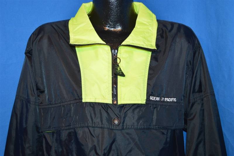 90Er Jahre Ocean Neon Windbreaker Jacke Medium von thecaptainsvintage
