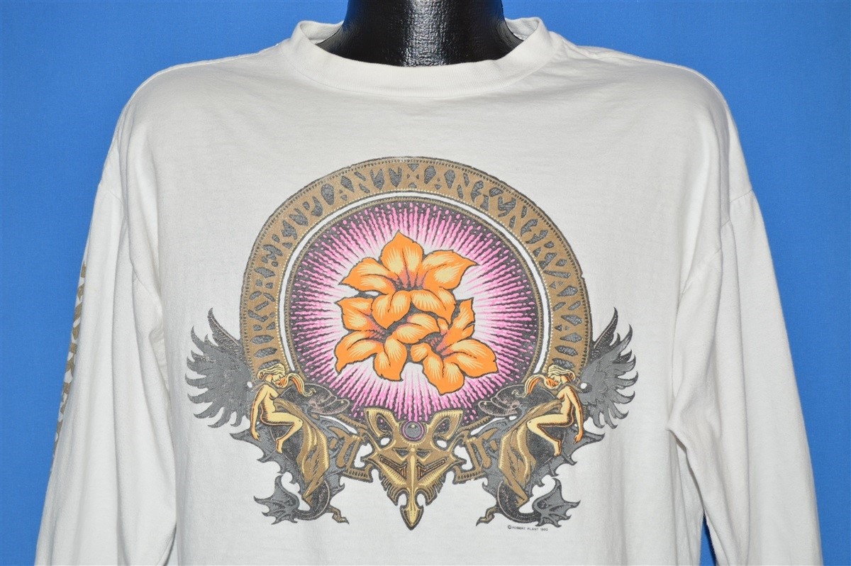 90Er Jahre Robert Plant Manic Nirvana Tour T-Shirt Extra Large von thecaptainsvintage