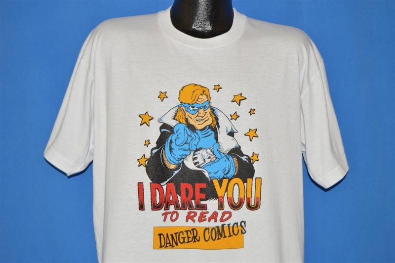 90Er Jahre The Darksten I Dare You To Comic T-Shirt Extra Large 90Er Jahre The Darksten I Dare You To Comic T-Shirt Extra Large von thecaptainsvintage