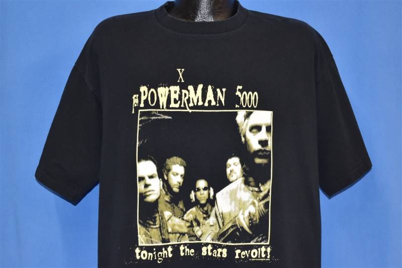 90Er Jahre Powerman 5000 Tonight The Stars Revolut Metal Rock Band T-Shirt Extra Large von thecaptainsvintage