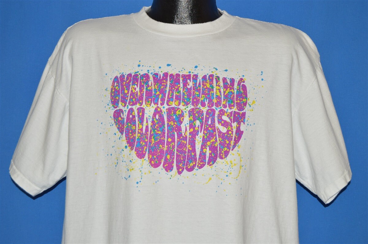 90S Overwhelming Colorfast 1991 Album T-Shirt Extra Large von thecaptainsvintage