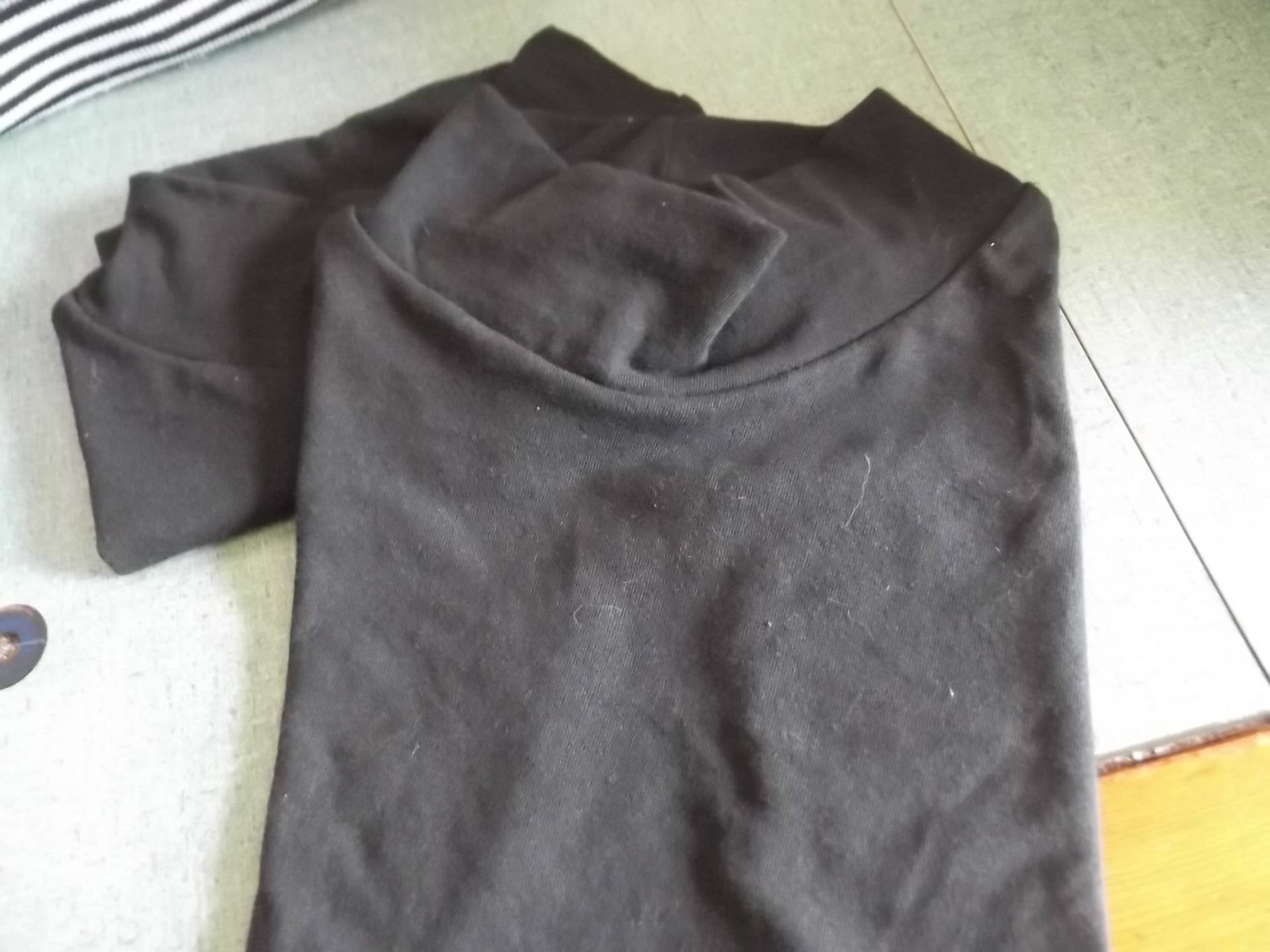 Schwarz Mock Rollkragenpullover Dickie-Unisex-Passend Am Meisten-Layered Look Kleidung-Baumwoll-stoff Schwarz Mock Rollkragenpullover Dickie-Unisex-Passend Am Meisten-Layered Look Kleidung-Baumwoll-stoff von thecatsmeow002