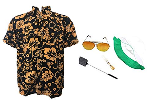 thecostumebase Angst & Abscheu Las Vegas Hemd Hut Orange Brille Zigarettenspitze Swatter Duke (XL) von costumebase