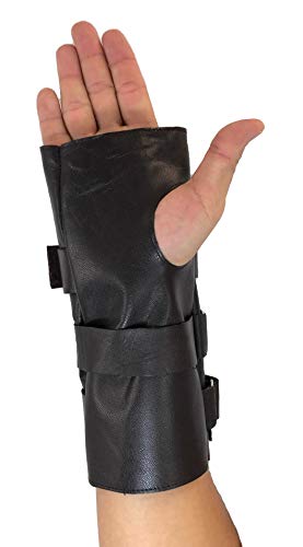 thecostumebase Bane Glove Tdkr Kostüm Handgelenkschutz Schafshaut Braun von thecostumebase