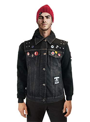thecostumebase Berüchtigte zweite Sohn Kostüm komplette Jacke Weste Beanie Cap Delsin Rowe Tattoo (XL) von costumebase
