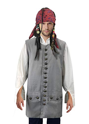 thecostumebase Genaue Piratenweste Jack Sparrow Kostüm (M) Blau von thecostumebase