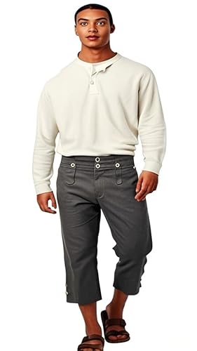 thecostumebase Pirate Choice Pants Reithose für Jack Sparrow Kostüm (L, Grau) von costumebase