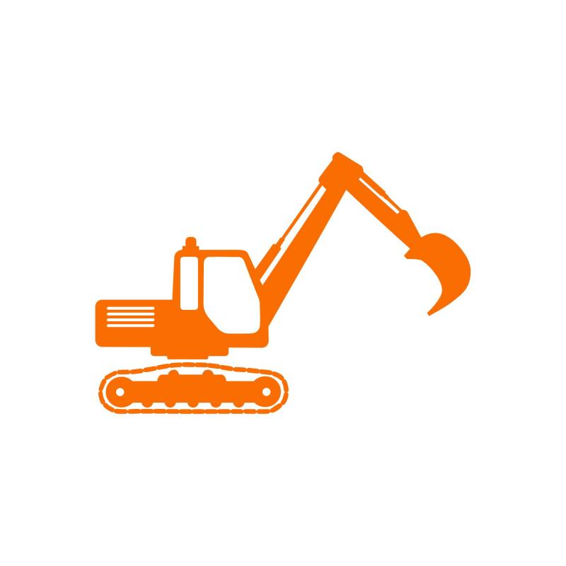 Bügelbild Bagger Baufahrzeug Baumaschine Flexfolie Aufbügler Patch Aufnäher Applikation von thecuttery