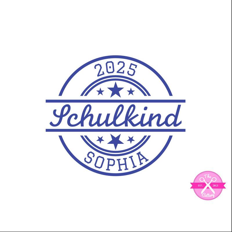 Bügelbild Schulkind Schreibschrift Mit Wunschnamen 2025, Einschulung, Schultüte Bügelbild Schulkind Schreibschrift Mit Wunschnamen 2025, Einschulung, Schultüte von thecuttery