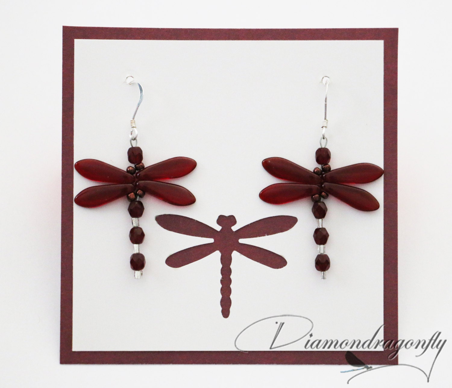 Januar Birthstone Libelle - Granat Ohrringe Januar Birthstone Libelle - Granat Ohrringe von thediamondragonfly