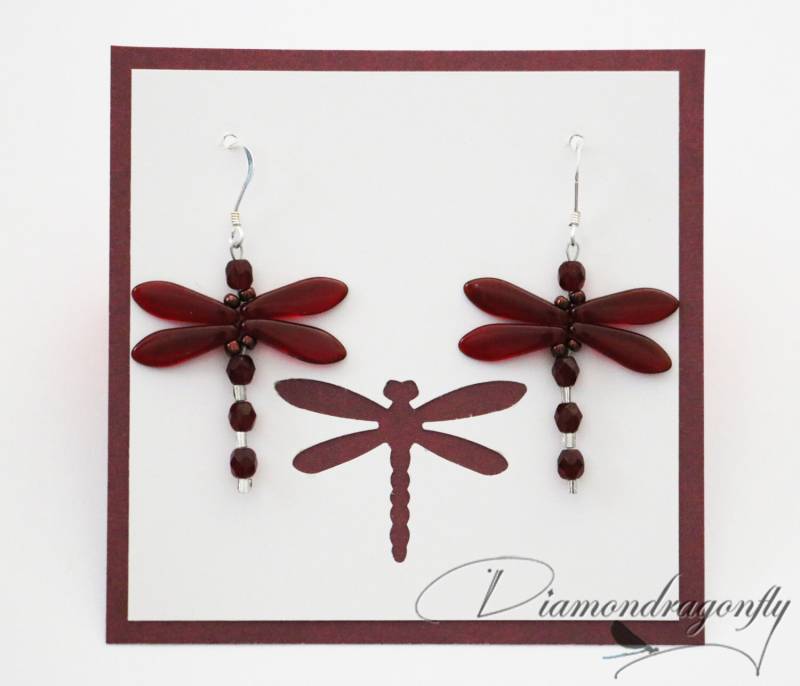 Januar Birthstone Libelle - Granat Ohrringe Januar Birthstone Libelle - Granat Ohrringe von thediamondragonfly