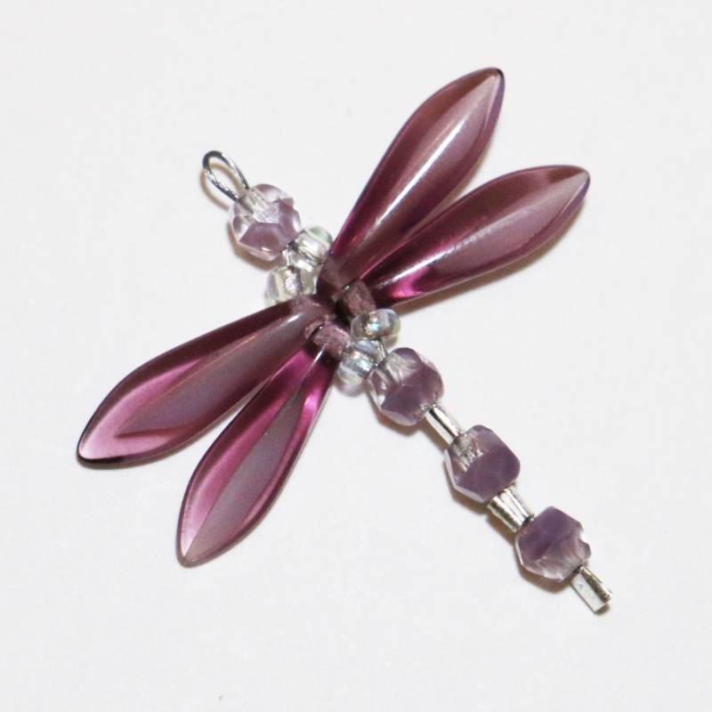 Klare Lila Und Opague Licht Libelle Mit Silber Klare Lila Und Opague Licht Libelle Mit Silber von thediamondragonfly