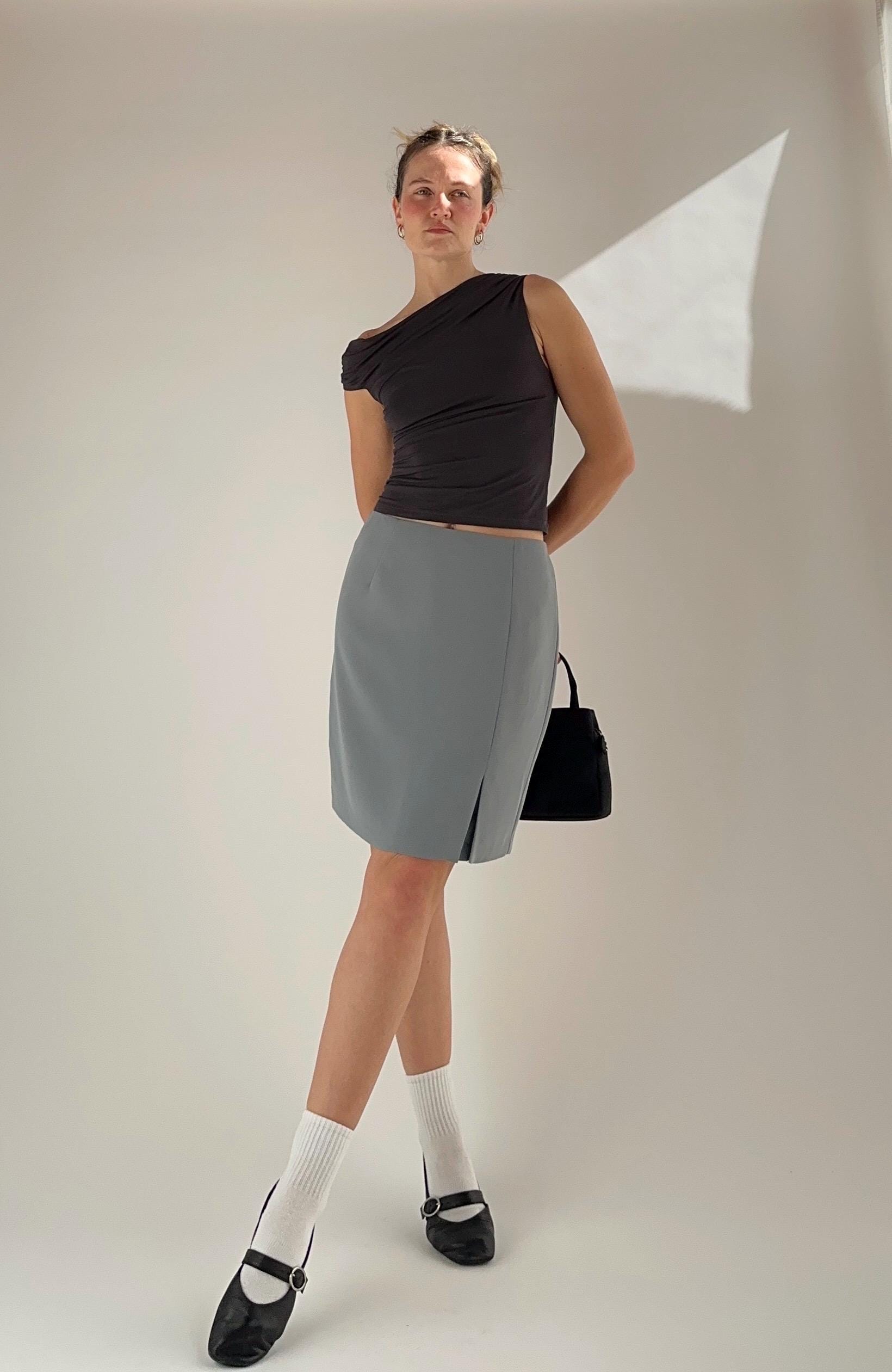 Vintage 90Er Rock in Salbei Grau/Made Australian Womens Au 8-10 | Small-Medium von thedillonstore