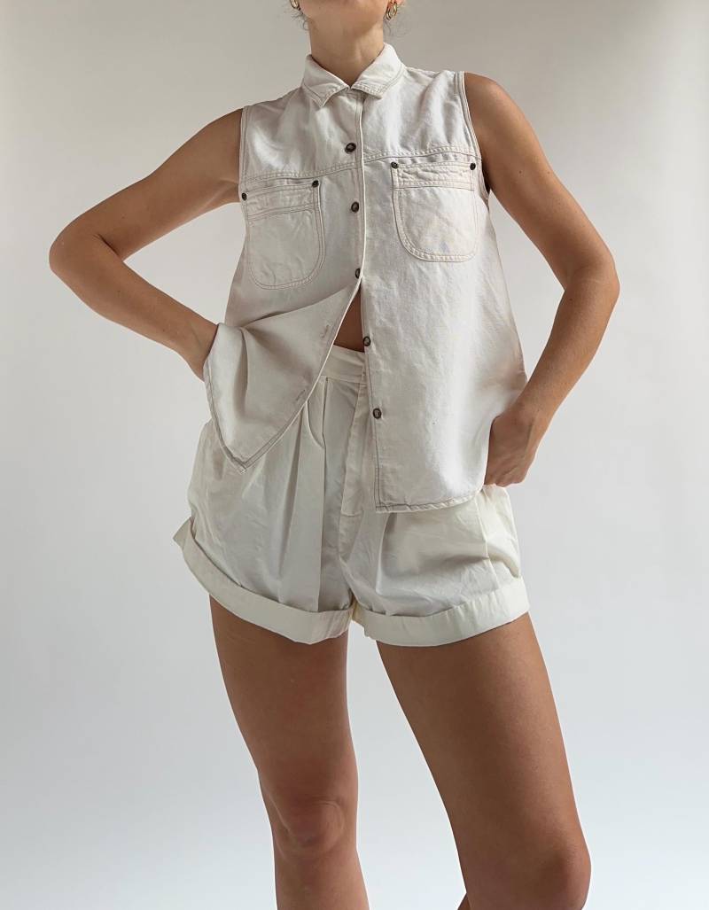 Vintage 90S Y2K Weiße Weste/Für Damen Au 8-Small 10 | Small von thedillonstore