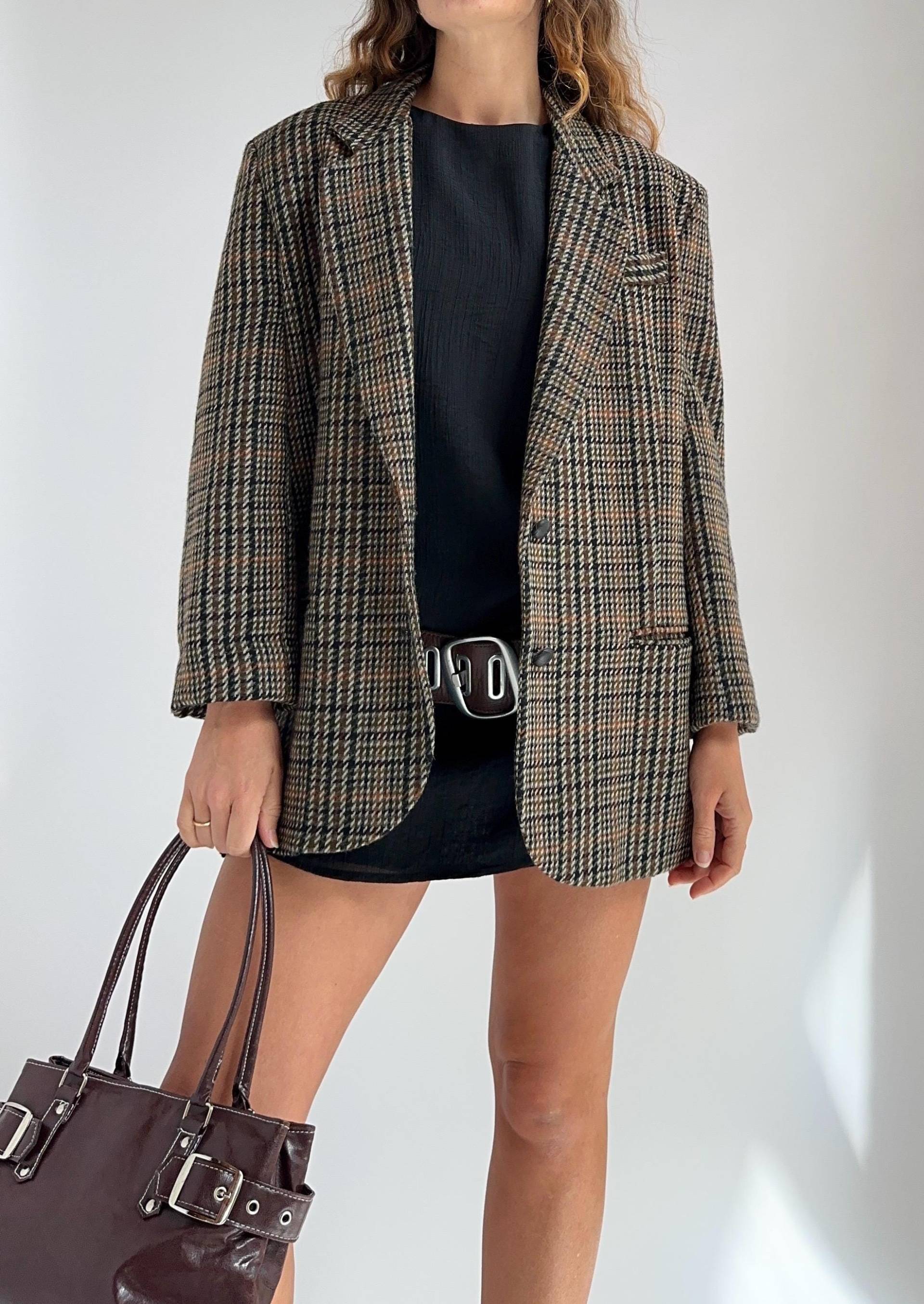 Vintage Karierter Blazer Aus Reiner Schurwollmischung/Passend Bis Damen-Ums 42 Vintage Karierter Blazer Aus Reiner Schurwollmischung/Passend Bis Damen-Ums 42 von thedillonstore