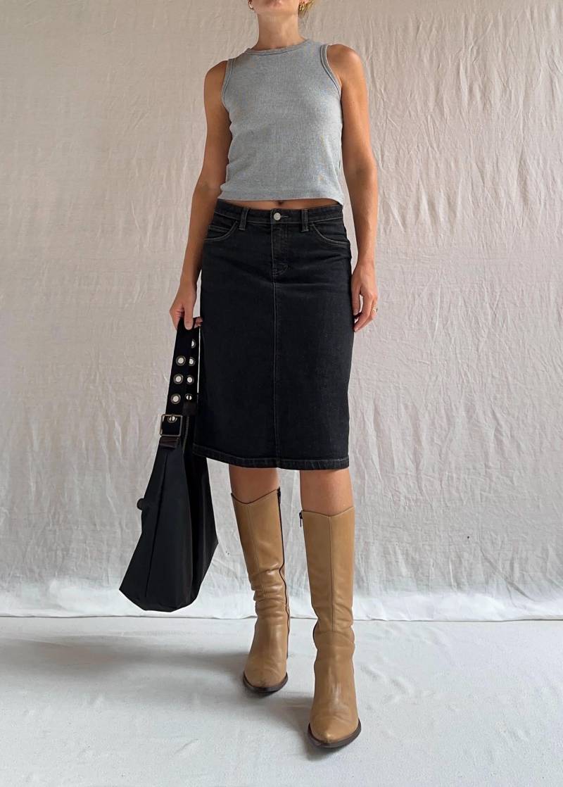 Y2K Calvin Klein Jeans Charcoal Wash Jeansrock/Damen Au 8 | Small Taille 28 von thedillonstore