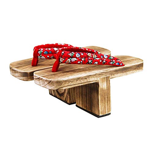 thefancypumpkin Cosplay Holz Hausschuhe im japanischen Stil Ninja Flip Flop Geta Sandal Clogs, B - Multicolor B - Größe 27 cm - Unisex - Sommer - Hausschuhe von thefancypumpkin