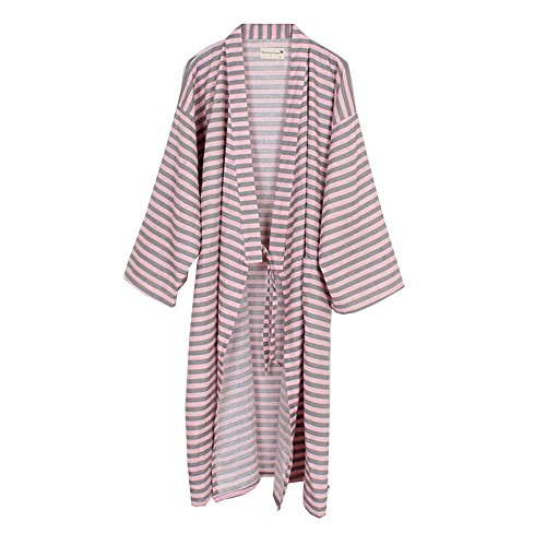 Fancy Pumpkin Herren-Bademantel „Yukata“, Kimonomantel, Saunamantel Gr. Large, Pink1023 von thefancypumpkin