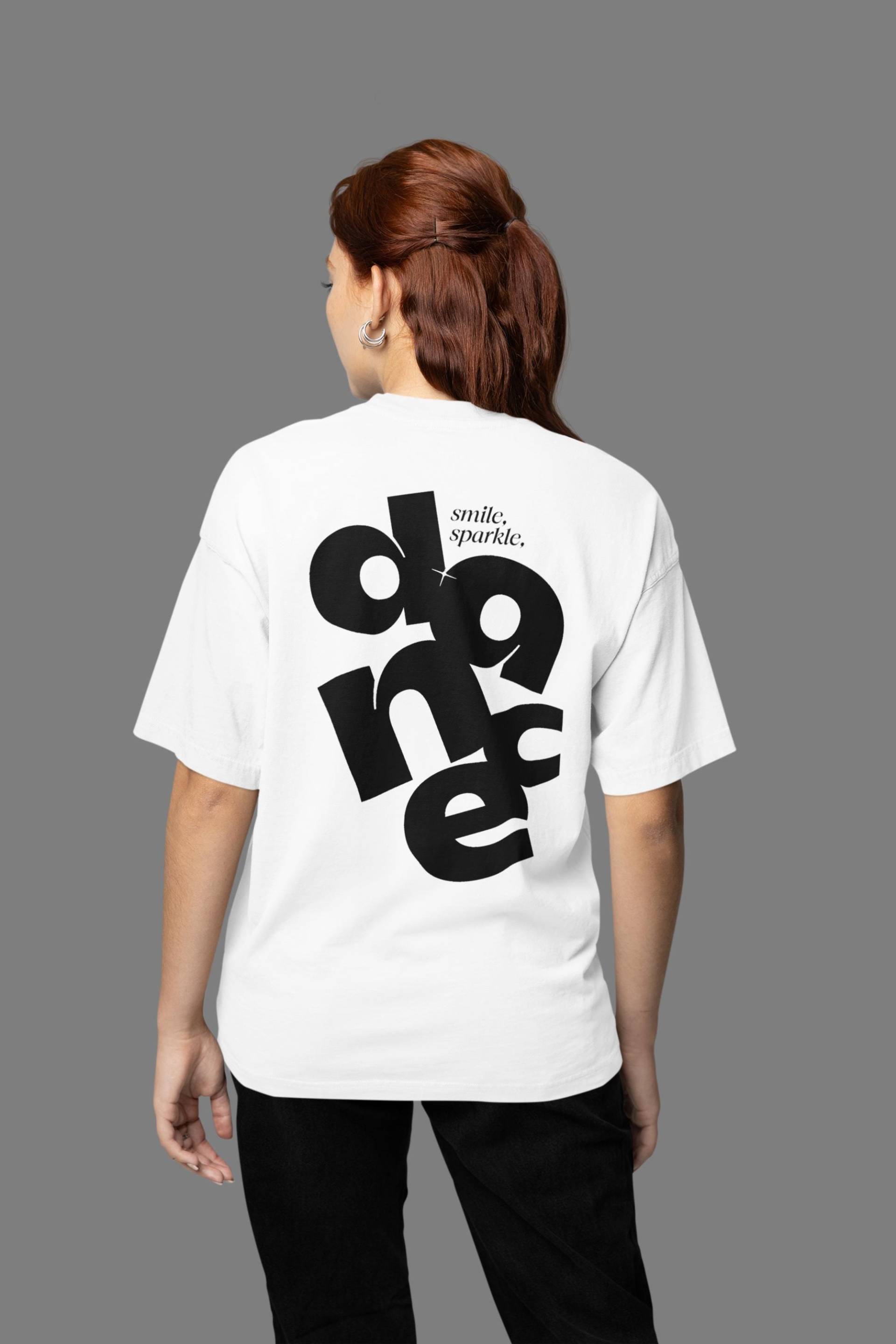 Tanzen Shirt, Smile, Sparkle, Dance, Organic Oversized T-Shirt, Bio-Baumwolle, Geschenk Tänzerin, Freundin, Dancer, Positive Vibes von thefavolosi