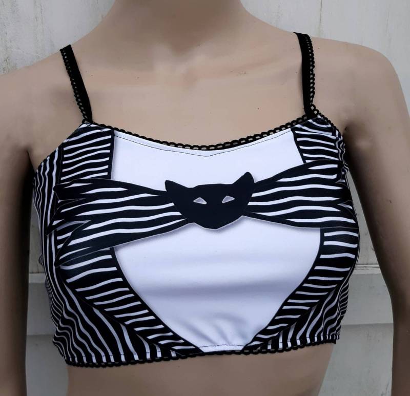 Jack Skellington Nightmare Bralette Crop Top Vor Weihnachten von thegeekgarden